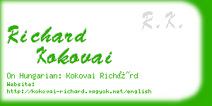 richard kokovai business card